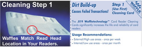 ESD (Electrostatic Discharge Clean and Treatment Waffletechnology Card Reader Cleaning Cards