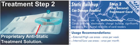 ESD (Electrostatic Discharge Clean and Treatment Waffletechnology Card Reader Cleaning Cards